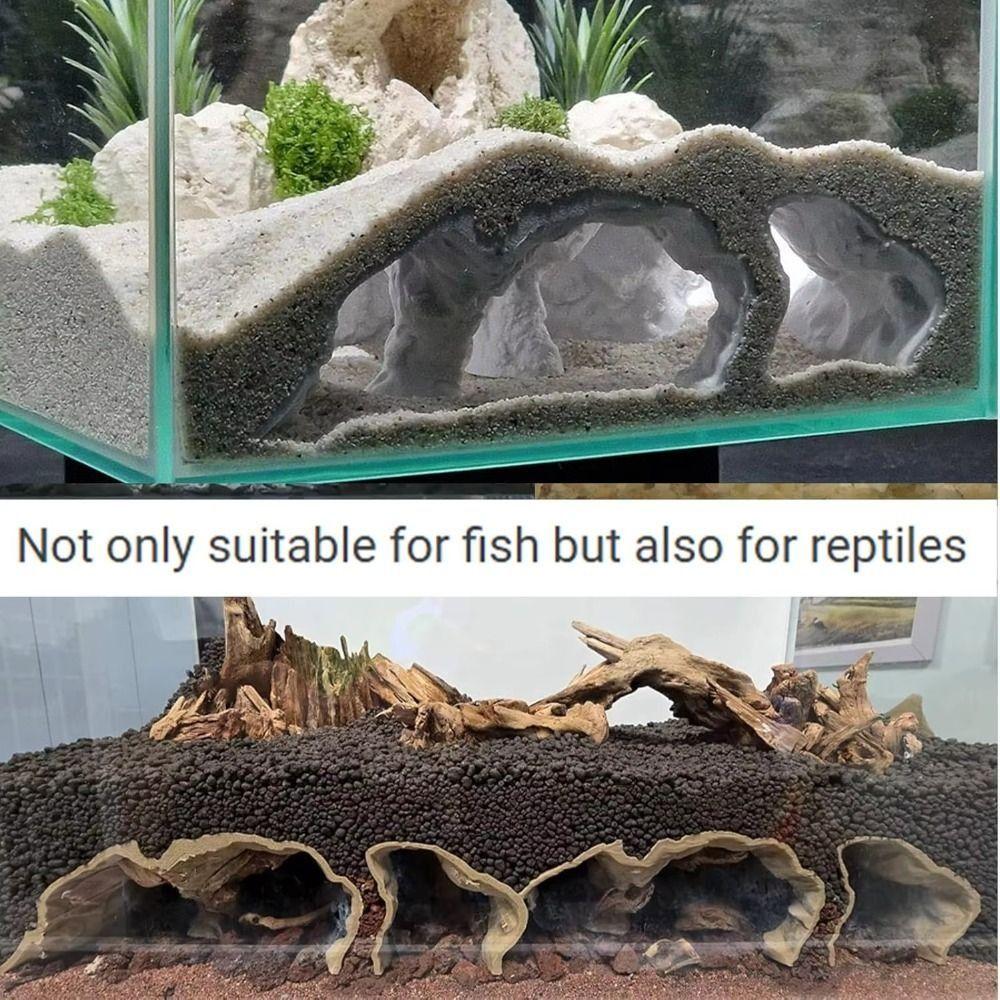 Funny 3D Printing Gravel Tunnel Cave Rest Safe Fish Tank Underground Cave Feeding Breeding House Fish Tank Ornament