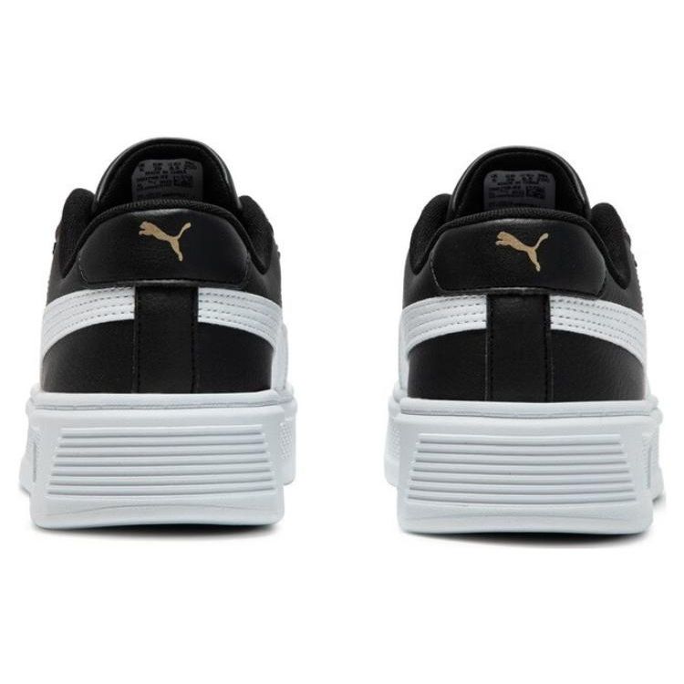 Puma  Smash Platform v3 Black White Gold Women Sneakers 390758-02