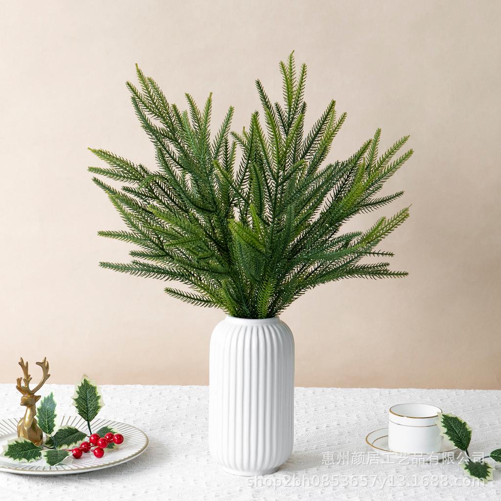 Evergreen Pine Needle Bundle for Christmas and Spring Table Decoration