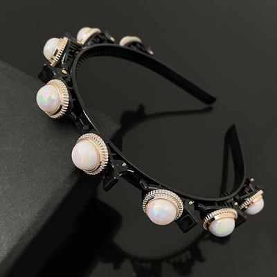 Decoração Única de Flor Presente Exclusivo Presilhas de Camada Dupla Cabelo Trançado Faixa de Cabeça Feminina Adereços para Fotografia