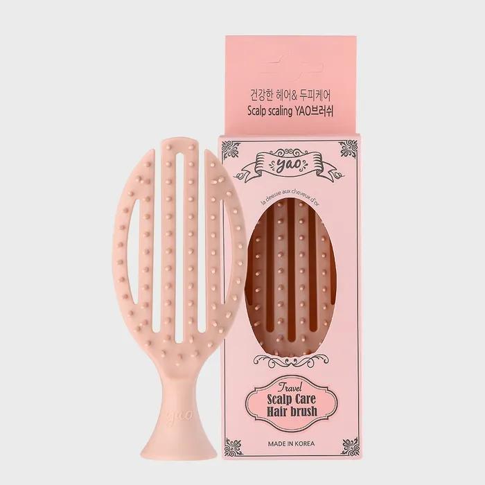 Hairbrush Scalp Care Travel (Brunt Coral)