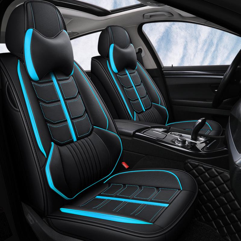 Universal Leather Seat Cover for Corolla Zhi Xiang/Crown - Fits All Seasons, Full Wrap, Five-Seater Cushion