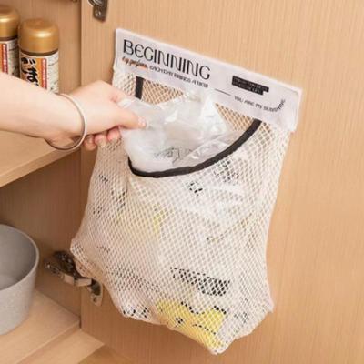 Wandmontierter Beutelspender-Küchenorganisator Hält Müllbeutel Nylon-Aufbewahrungsbeutel mit Metallösen für Vorratskammer