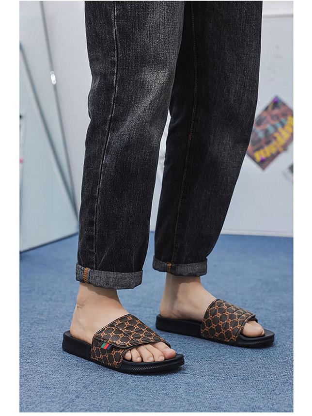 Men's Adjustable Trendy EVA Slippers: High-End, Indoor/Outdoor Summer Style with Magic Tape