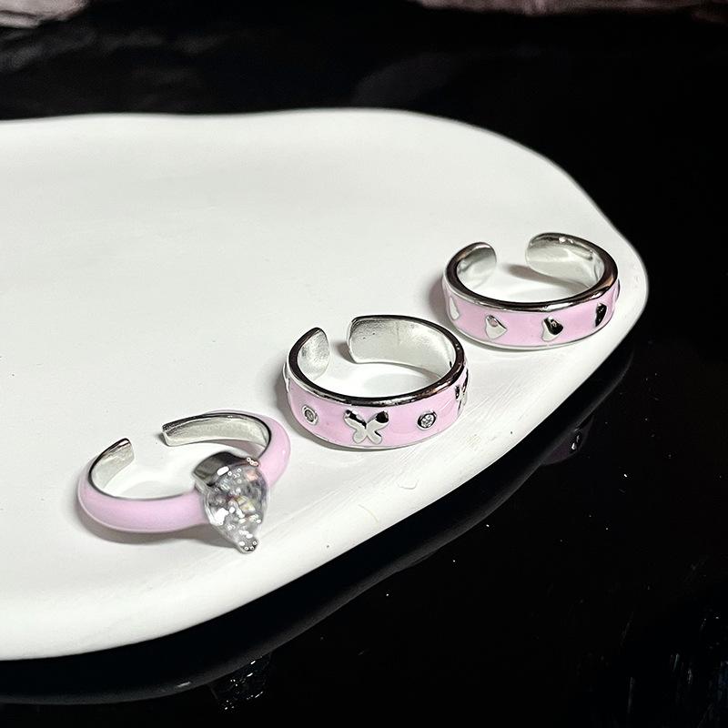Index Finger Ring, Female Niche Design, Advanced Sense Of Love, Cold Wind Dripping Oil, Personalized Ring