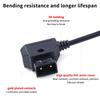 DTAP Power Cable for Monitor 5525mm Spring Cord Coiled DTap Adapter for Portable Camera Monitor Power Supply Outdoors