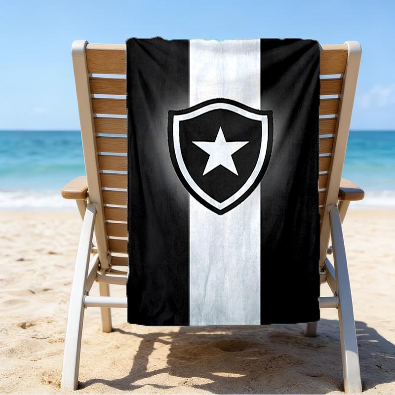 Shield With Star Emblem Printed Beach Towel, Super Soft Microfiber, Perfect Gift Birthday, for Pool, Beach, Travel, for family and friends