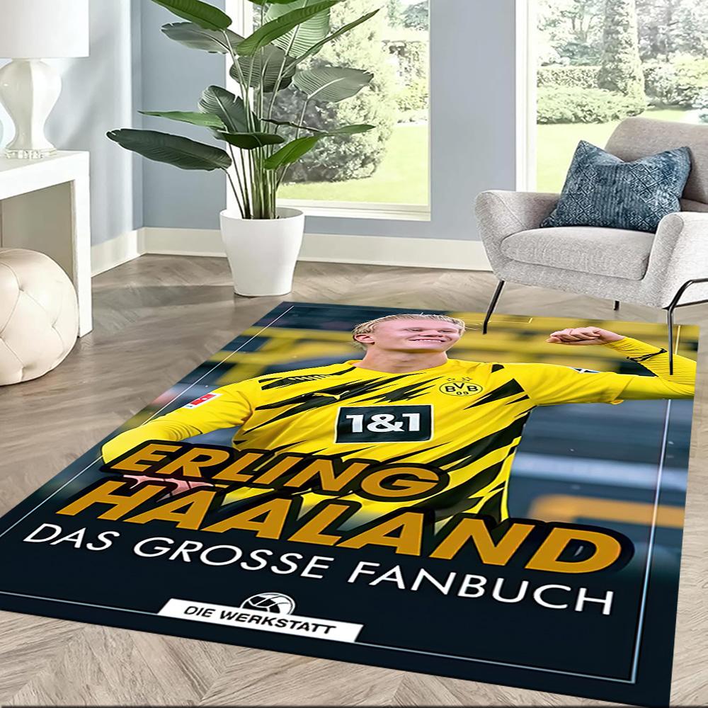 Haaland Thema Quadratteppiche sind eine großartige Wahl für Wohnzimmer, Schlafzimmer, Heimdekoration und als Geschenke.