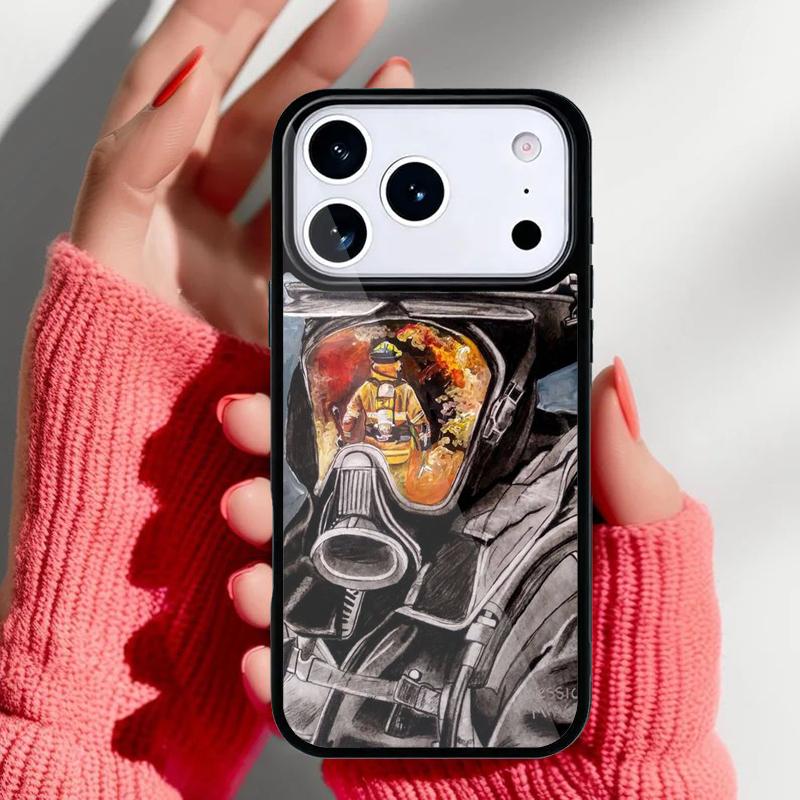Fireman Firefighter Phone Case for iPhone 17 16 15 14 13 Pro Max Back Cover for 12 11 Pro Coque