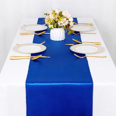 Satin Table Runner 108 X 12 Inch Wrinkle-Free Table Runner Solid Color Table Runner for Wedding Birthday Parties Banquets Dining Table Decor