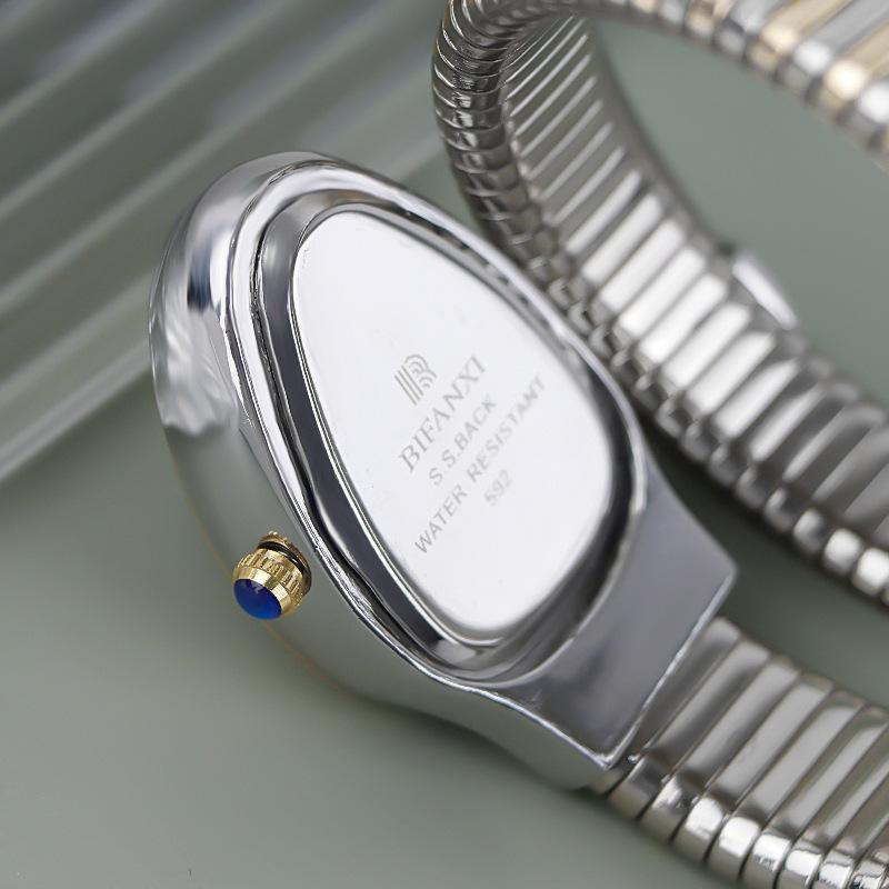 Fashion Snake Women's Quartz Watches Hot Sale Two-ring Coil Watch Strap Luxury Gold  Rose Gold Bracelet Wristwatch Gift Relogio