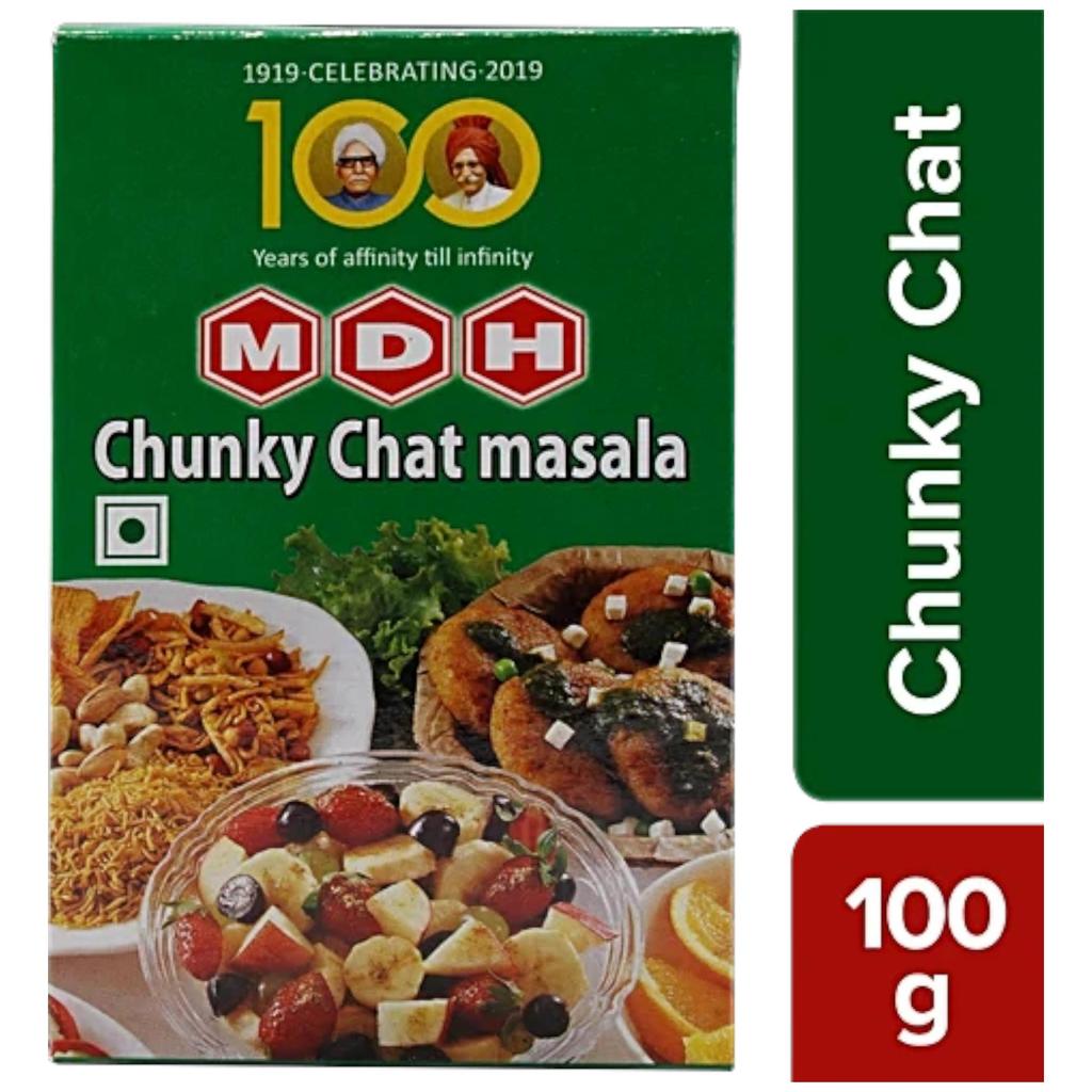 MDH Chunky Chat Masala Powder 100g Pack of 1 for Spicy Flavorful Snacks and Salads