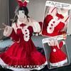 Sexy Santa Cosplay for Cute Santa Bow Halter Christmas New Gift Size [DECEED] Women, 4-Piece Set, Costume, Dress, Costume, Girls, Anniversary,