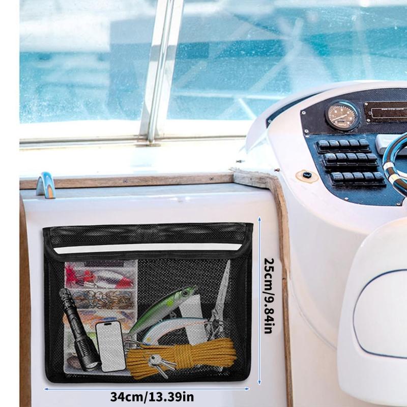Leak Proof Marine Storage Bag With Reflective Strips And Secure Lid For Boats Gear Organization