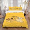 3pcs Lion King Simba & Nala Heart Shaped Tail Quilt Set Soft and Comfortable Bedroom, Guest Room and Dorm Decor Bedding Set W063