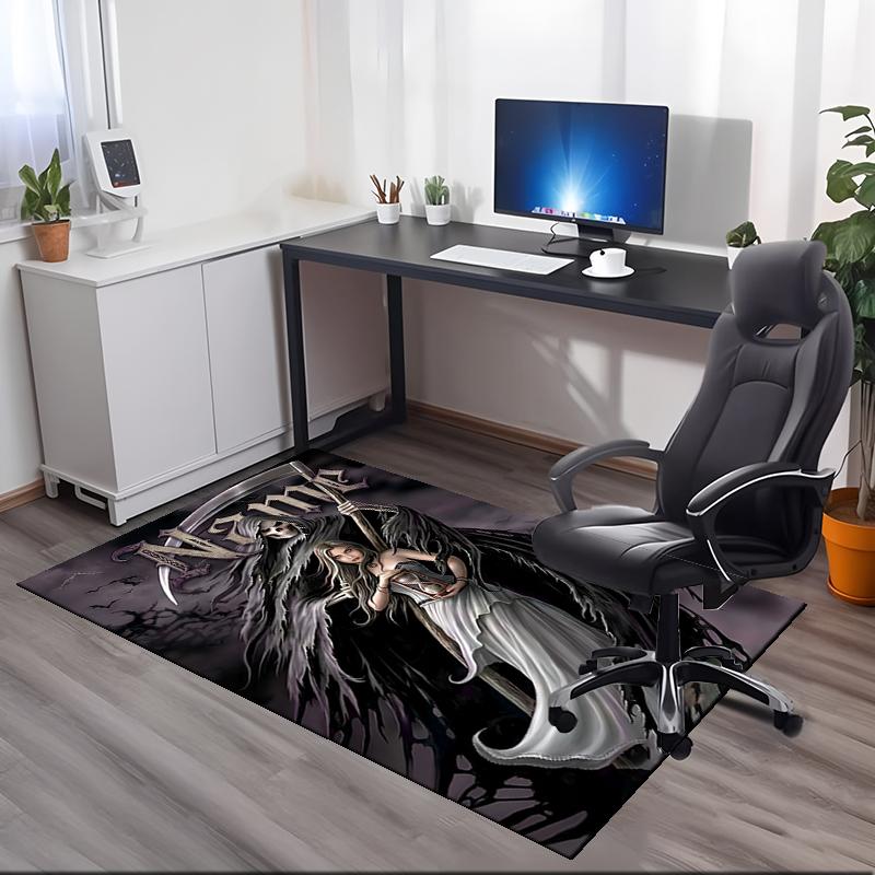 Custom Name Dark Printed Carpet, Rug for Office Chair Living Room Bedroom Kitchen Room Decor Gifts.