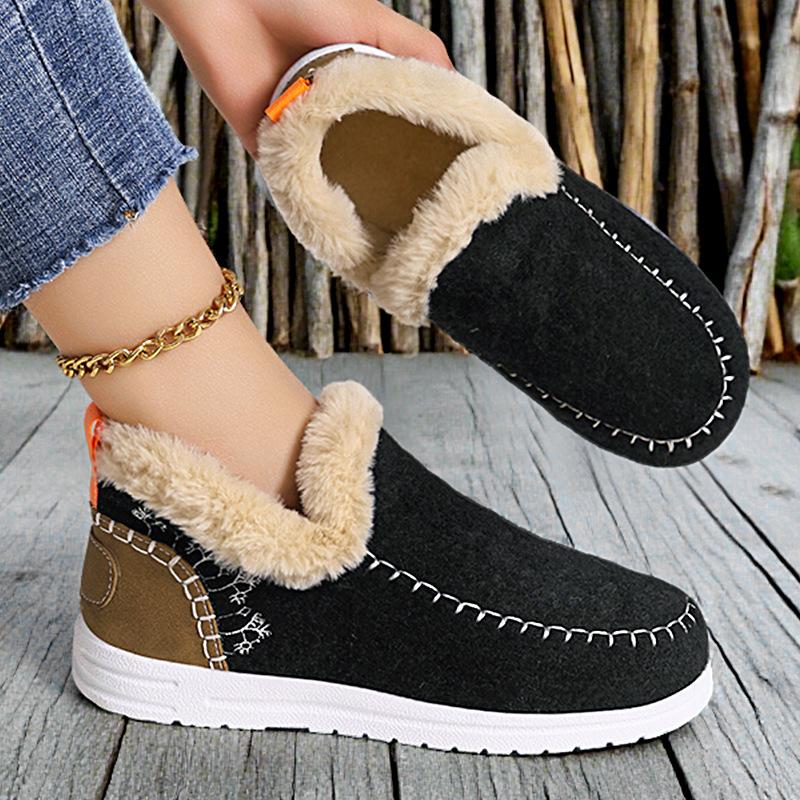 Shoes Women's Snow Boots Foreign Trade Cotton Shoes Fleece Thickened Cotton Boots Cold-proof and Warm Women's Boots Versatile Comfortable Short Boots