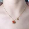 Gold-Plated Zodiac Necklace: 2026 Year of the Horse Red Pendant Clavicle Chain