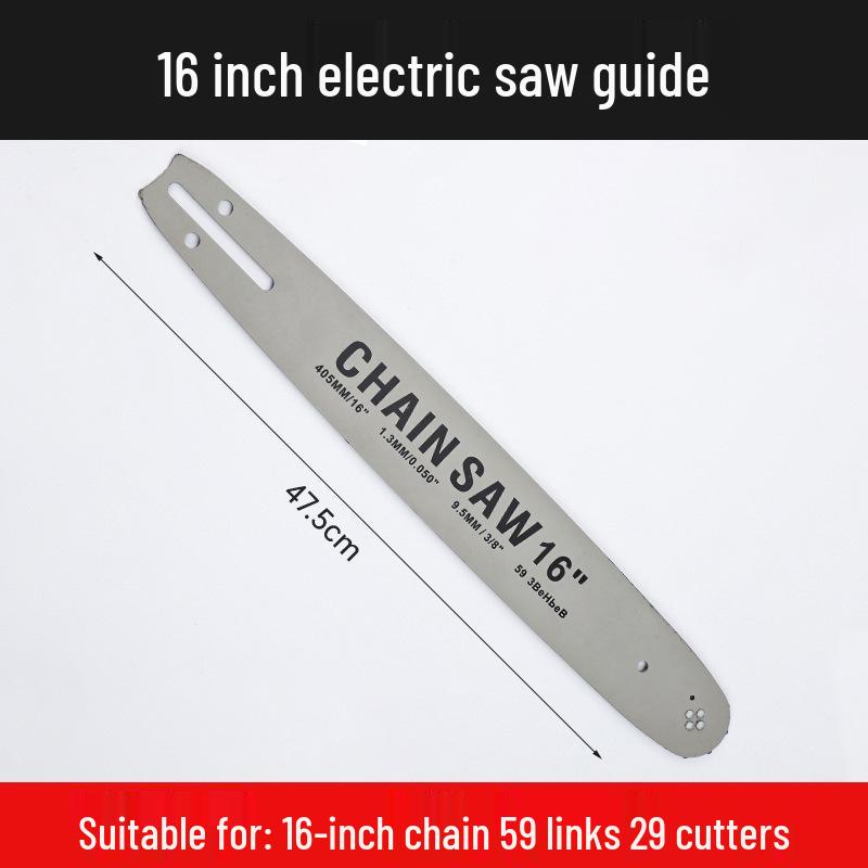 Universal Chainsaw Guide Bar & Chain: 4" & 16" for Gasoline & Lithium Electric Saws