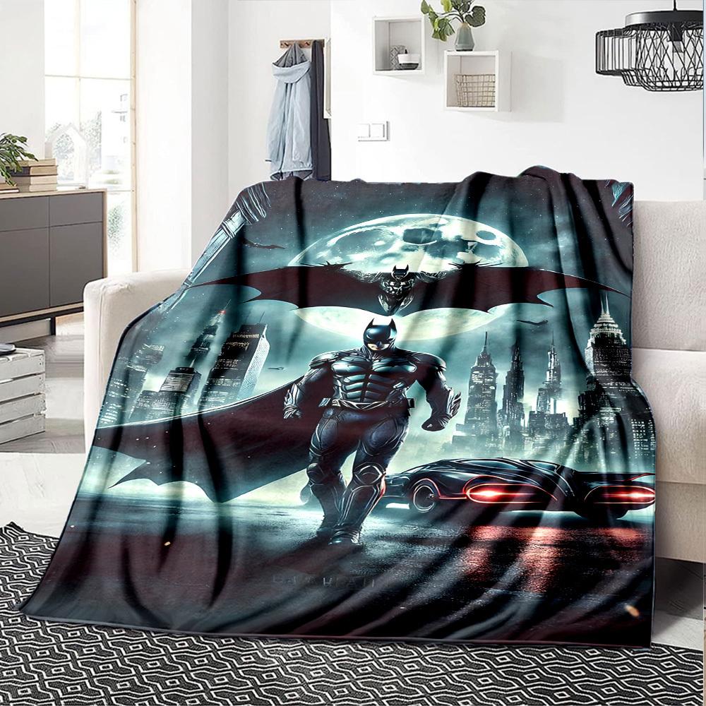 1pc Batman, Batmobile Flannel Blanket Soft Warm Throw for Home, Office, Travel, All-Season Cozy Bedding GiftL1174