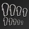 M4~M12 Camping Equipment 304 Stainless Steel Travel Kit Carabiner Safety Hook Lock Ring