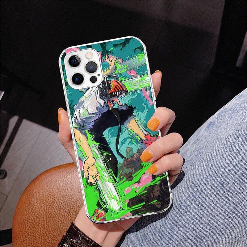 

Anime Chainsaw Phone Case For iPhone 17 Air 16 Pro Max 16E 15 + 14 Plus 11 12 13 Mini 7 8 SE Gift Print Cover Fundas 16 Pro Max iPhone 15 Pro Max
