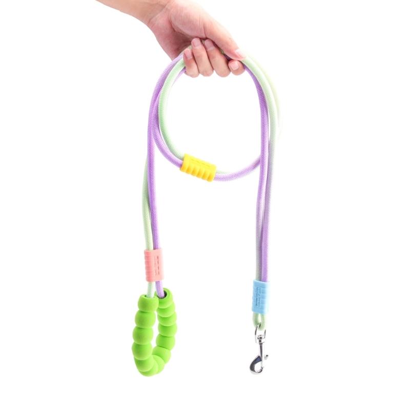 Dog Leash Long CrossBody Rope Colorful Leash Dogs Morning Walking Supplies