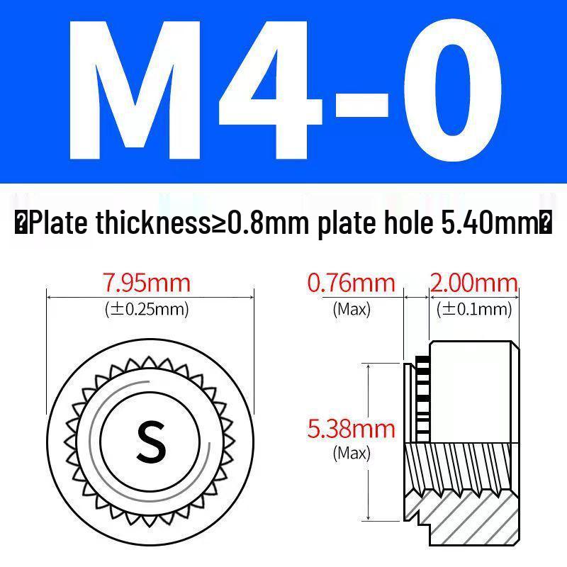 Verzinkte selbstsichernde Muttern, unverlierbare Muttern M3-M12, Einbaumuttern und Einpressmuttern