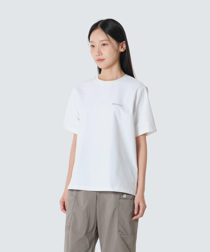 SNOWPEAK APPAREL Classic Woven Women'S Short Sleeve T-Shirt (S26Mwtts17) White