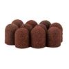 Abrasive Caps for Pedicure with Cotton Center 10mm Grit 160 Brown AlleMed 10 Pcs