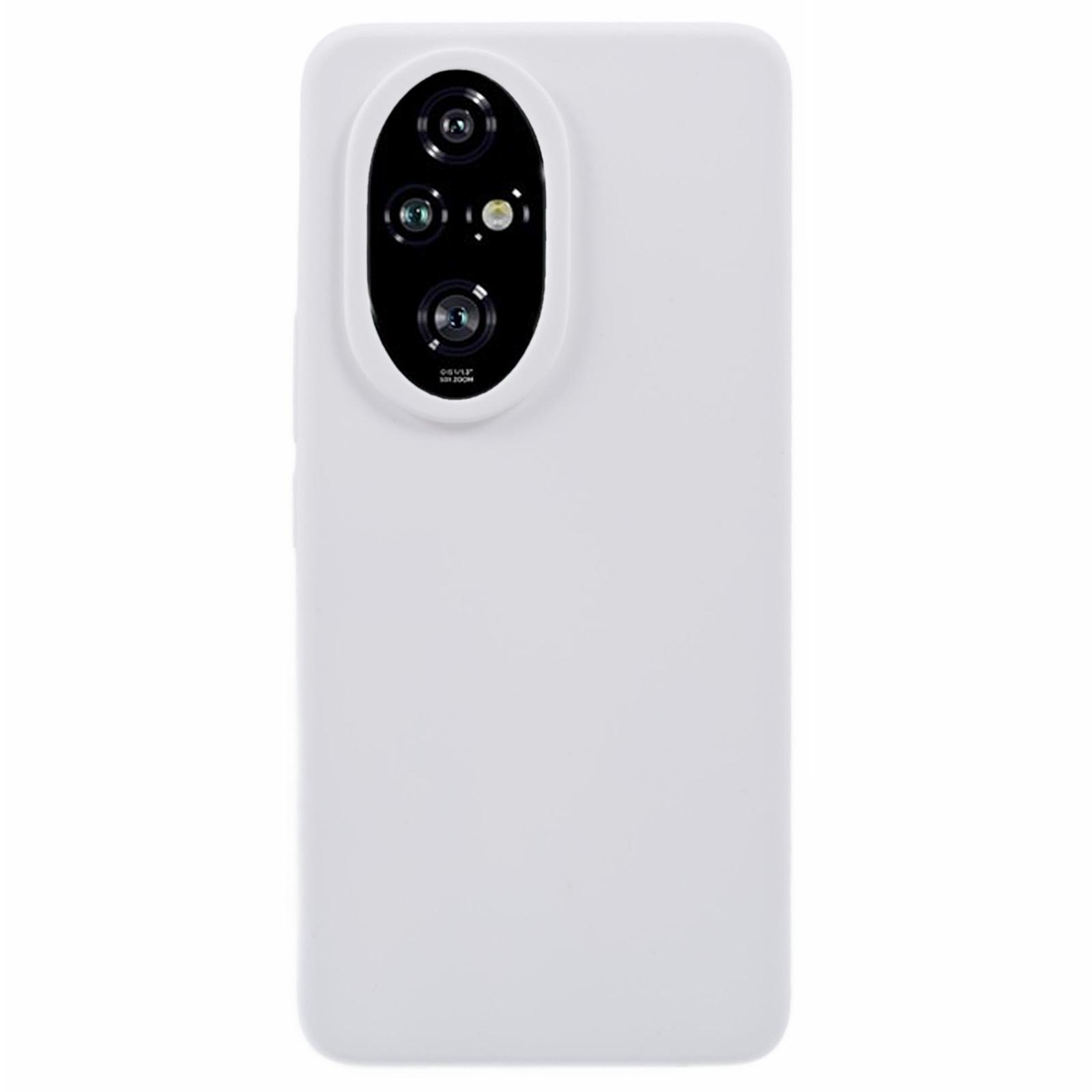

For Honor 200 Pro 5G Liquid Silicone Case Scratch-Proof Cell Phone Cover White
