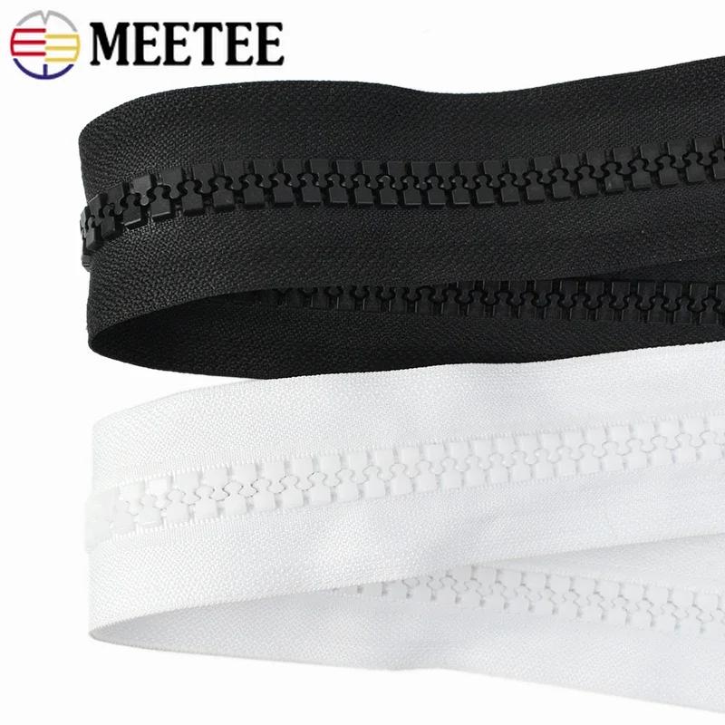 1/2/3/4/5/6Meters 10# Resin Zipper with Double Sliders Close-End Zip Closure Outdoor Tent Long Large Zippers Sewing Accessories