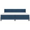 Boxspring Bed with Headboard Blue 200 X 200 Cm Fabric