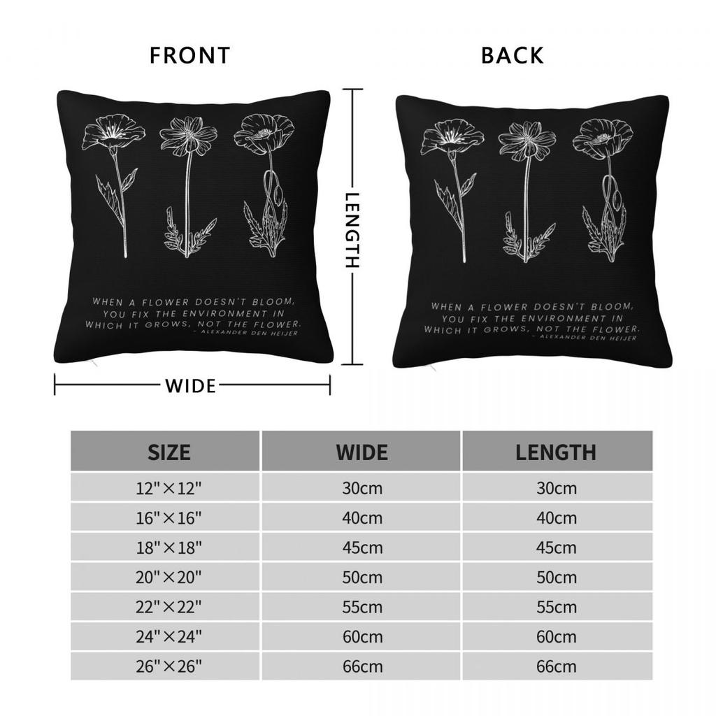 Mental Health Matters Square Pillowcase Polyester Linen Velvet Pattern Zip Decorative Throw Pillow Case Room Cushion Cover