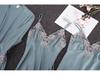 Yao Ting Satin Chiffon Five-Piece Pajama Set: Ice Silk, Casual, Sexy, with Chest Pads for Spring/Summer