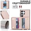 Crossbody Wallet RFID Blocking Card Holder Phone Case For Samsung Galaxy S25 Ultra Edge S24 Plus S23 S22 S21 FEA16 A26 A36 A56