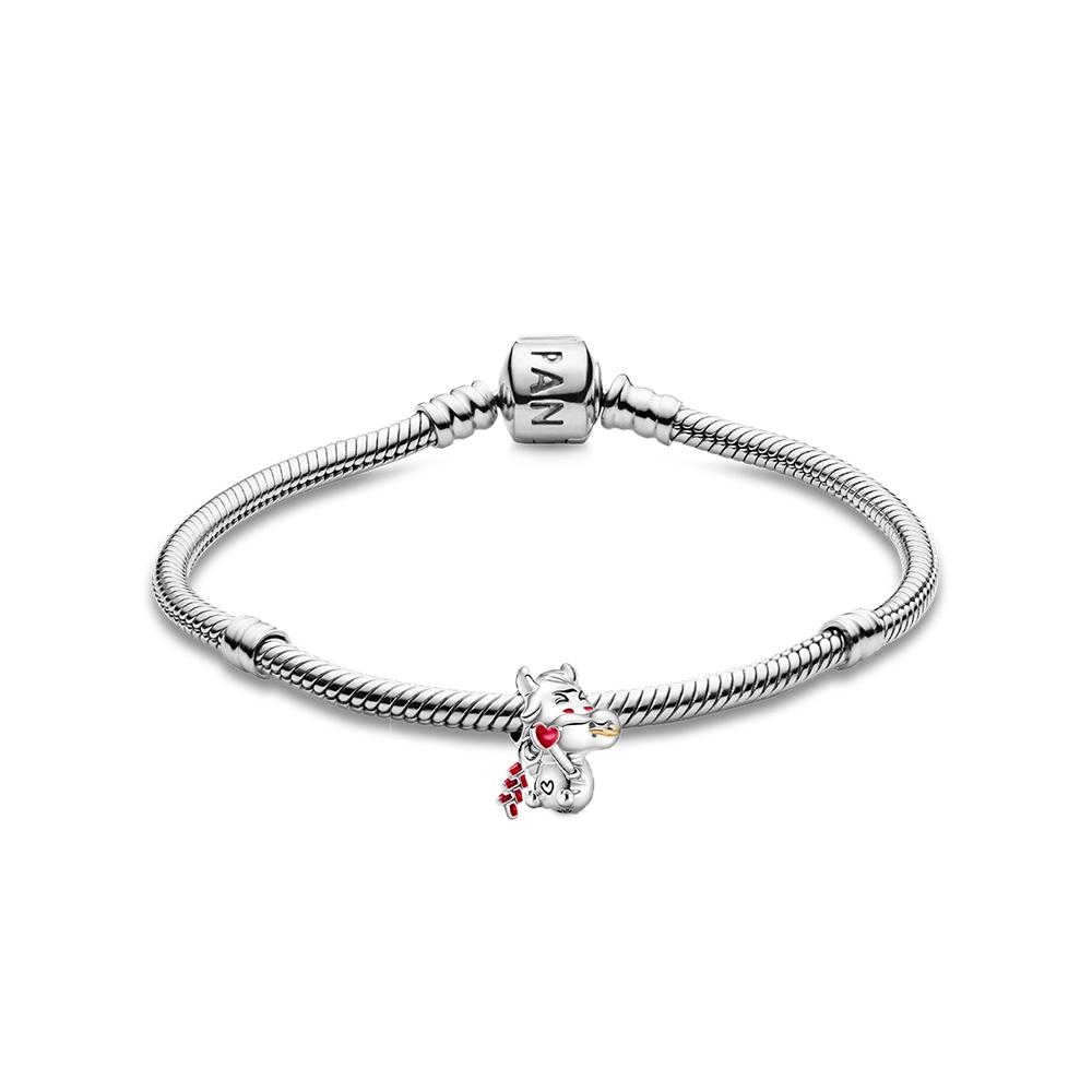 Pandora Cute Little Cow Set Unisex Bracelet Silver ZT24092222A 17