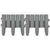 VidaXL Bordures de pelouse 36 pcs Gris 10 m PP