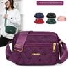 New Fashion Embroidery Women Nylon Square Handbags Lady's Shoulder Cross Body Female Casual Women's Zipper Handbag