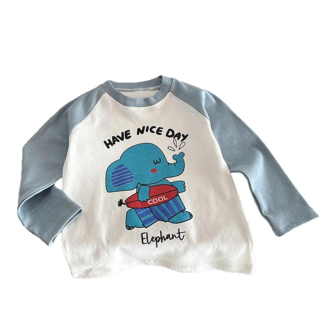 Kids' Pure Cotton Long-Sleeve T-shirt - Spring Base Layer for Boys and Girls
