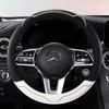 2402 Cute Cat Ear Leather Steering Wheel Cover | Cartoon Interior Accessory