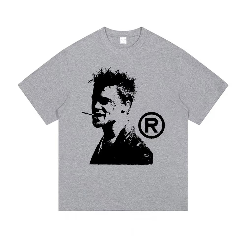 Fight Club Tyler Durden T-shirt Grafica Uomo Donna Moda Vintage Streetwear Maschile Casual T-shirt in Cotone Unisex a Maniche Corte