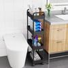 Movable Bathroom Trolley Rack for Layered Gap Storage