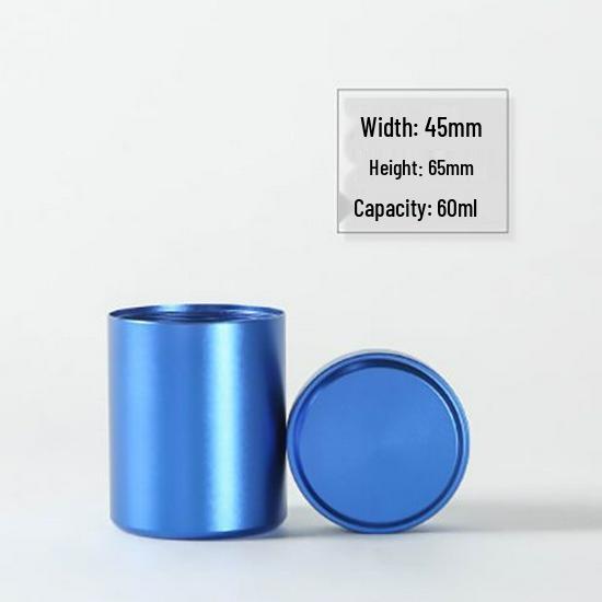 Portable Mini Metal Tea Canister - Titanium Aluminum Alloy, High-Grade Tea Packaging, Empty Gift Box