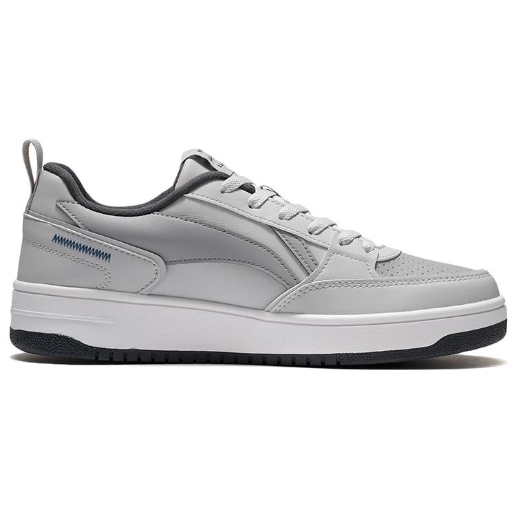 Li Ning Slip Resistant, Abrasion Resistant, Lightweight Low top Skateboard Shoes Men's Gray AGCS135-5