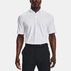 Under Armour Luxe Solid Casual Short Sleeve Polo Shirt Men Polo Shirts White 1370150-100