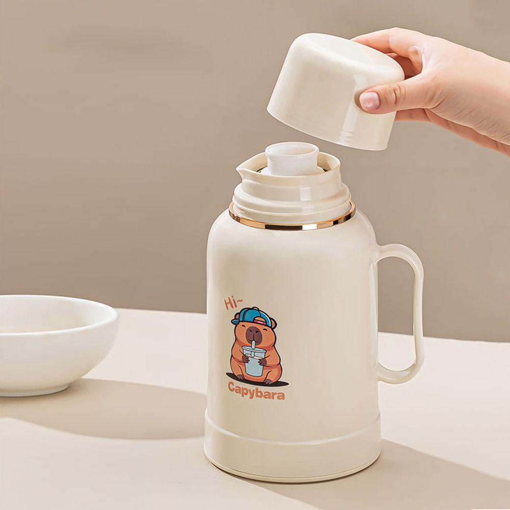 Cartoon Anime Capybara Thermos Wasserbecher Große Kapazität Heißwasserspender Wohnheimnutzung