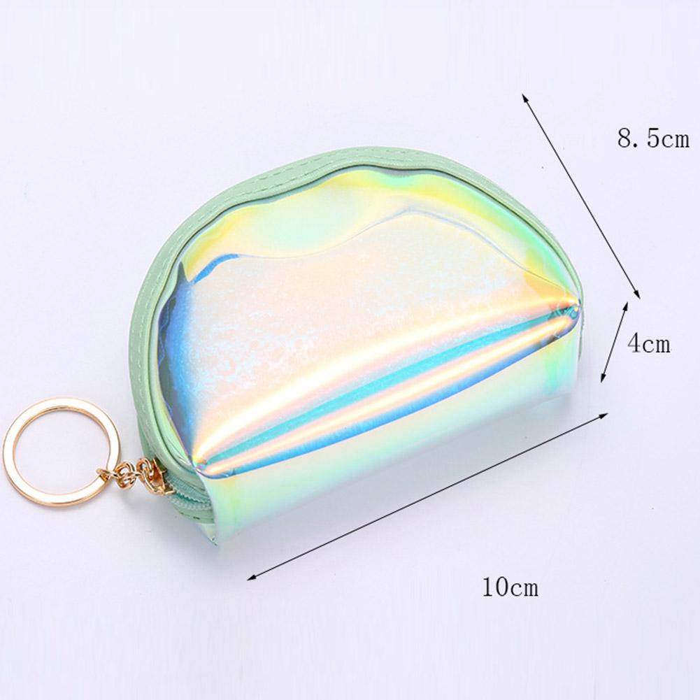 Buy Mini Jelly Purse Laser Transparent PVC Wallet Zipper Coin Pouch Key ...