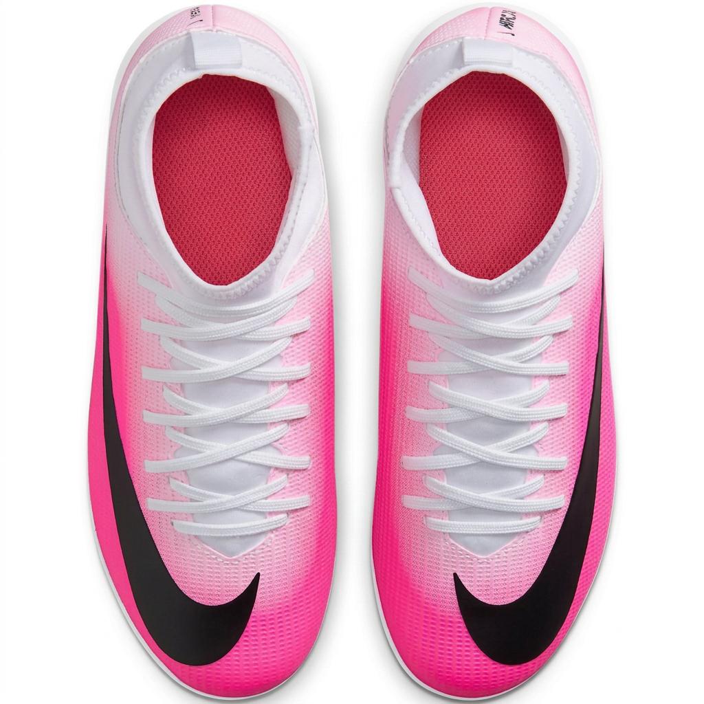 Nike Mercurial Superfly 11 Jr. Club TF GS Comfortable Fit High-Top Kids Soccer Shoes Unisex Sneaker Pink White IQ2321-900
