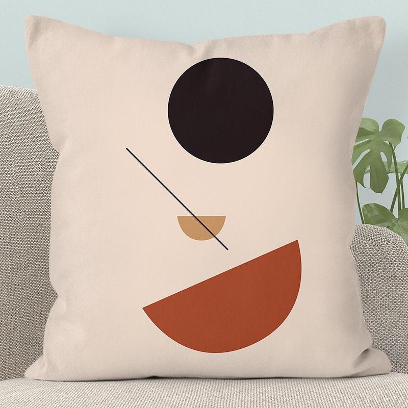 Modern Abstract Character Pillow - Removable, Washable Cushion for Sofa or Bed